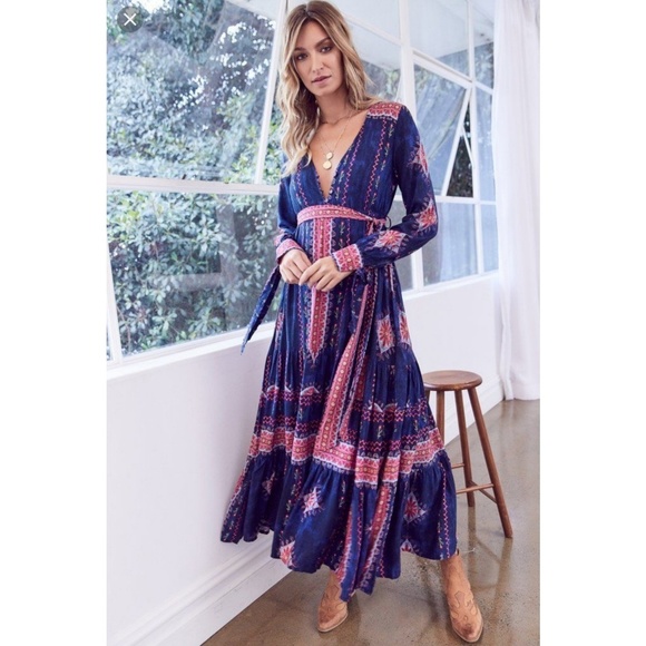 jaase indigo maxi dress